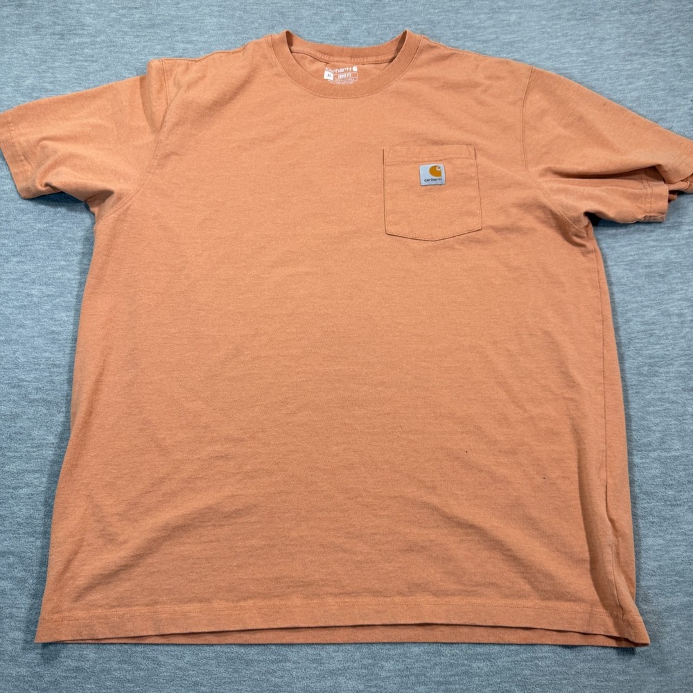 Carhartt Pocket Tee Men's XL orange Loose Fit Heavyweight‎ Workwear T-Shirt